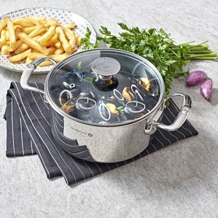 De Buyer 3427.24 - MILADY Topf mit Deckel, 24 cm, Edelstahl