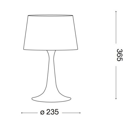 deal Lux - Tischlampe LONDON 1xE27/60W/230V hochglänzender Chrom
