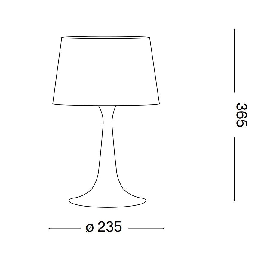 deal Lux - Tischlampe LONDON 1xE27/60W/230V hochglänzender Chrom