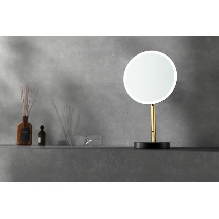 Deante ADI_Z812 - Wiederaufladbarer LED-Kosmetikspiegel für das Badezimmer SILIA LED/5V 5000 mAh 2700-6500K IP44