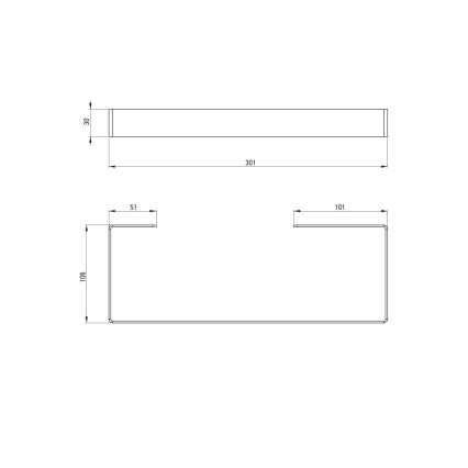 Deante ADM_A611 - MOKKO Wand-Handtuchhalter 30 cm, weiß