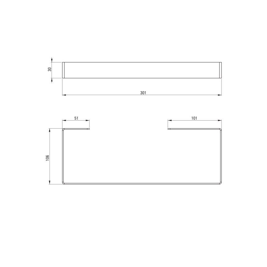 Deante ADM_A611 - MOKKO Wand-Handtuchhalter 30 cm, weiß