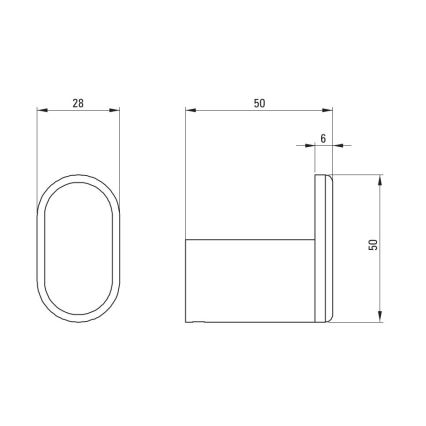 Deante ADR_0111 - Wandhaken ROUND, glänzender Chrom
