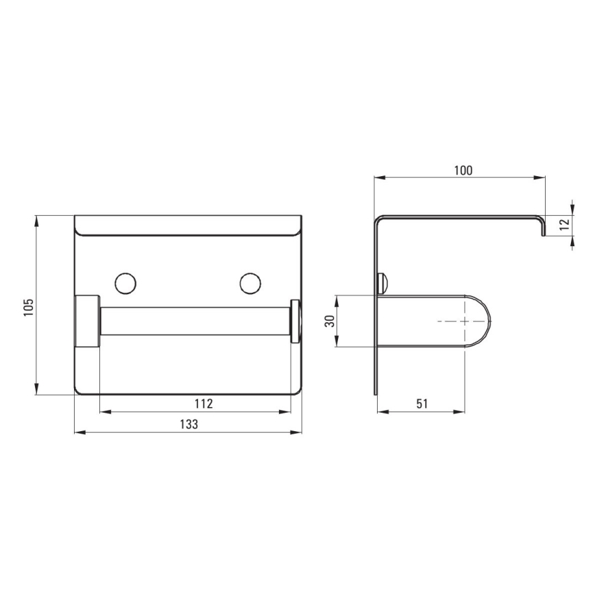 Deante ADR_0221 - Toilettenpapierhalter ROUND, glänzender Chrom