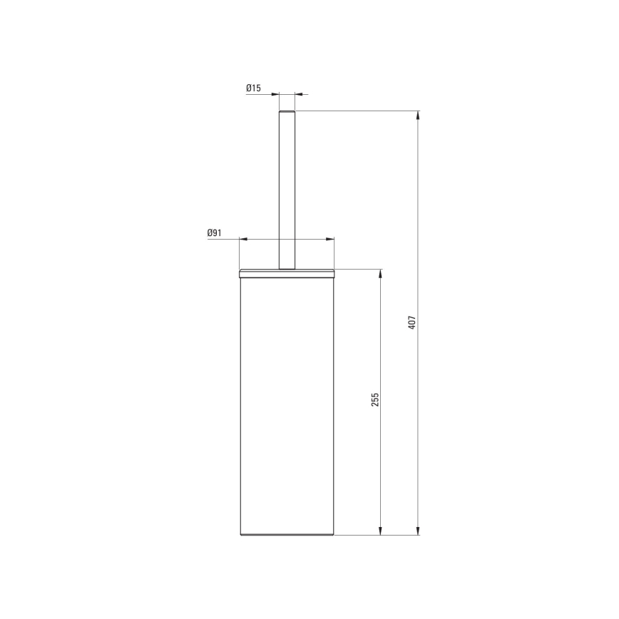 Deante ADR_N712 - Stand-WC-Bürste ROUND, schwarz