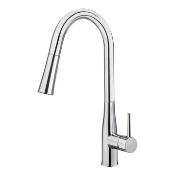 Deante BDH_072M - Wasserhahn/Armatur mit ausziehbarer Sprühvorrichtung LUKRECJA glänzendes Chrom