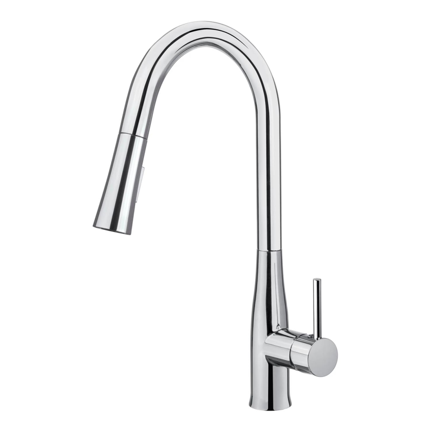 Deante BDH_072M - Wasserhahn/Armatur mit ausziehbarer Sprühvorrichtung LUKRECJA glänzendes Chrom