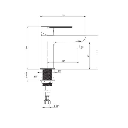 Deante BGA_020M - Waschtischarmatur ALPINIA, Hochglanzchrom