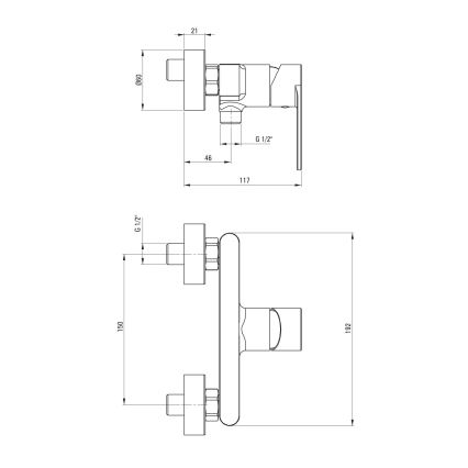 Deante BGA_N40M - Duscharmatur ALPINIA schwarz