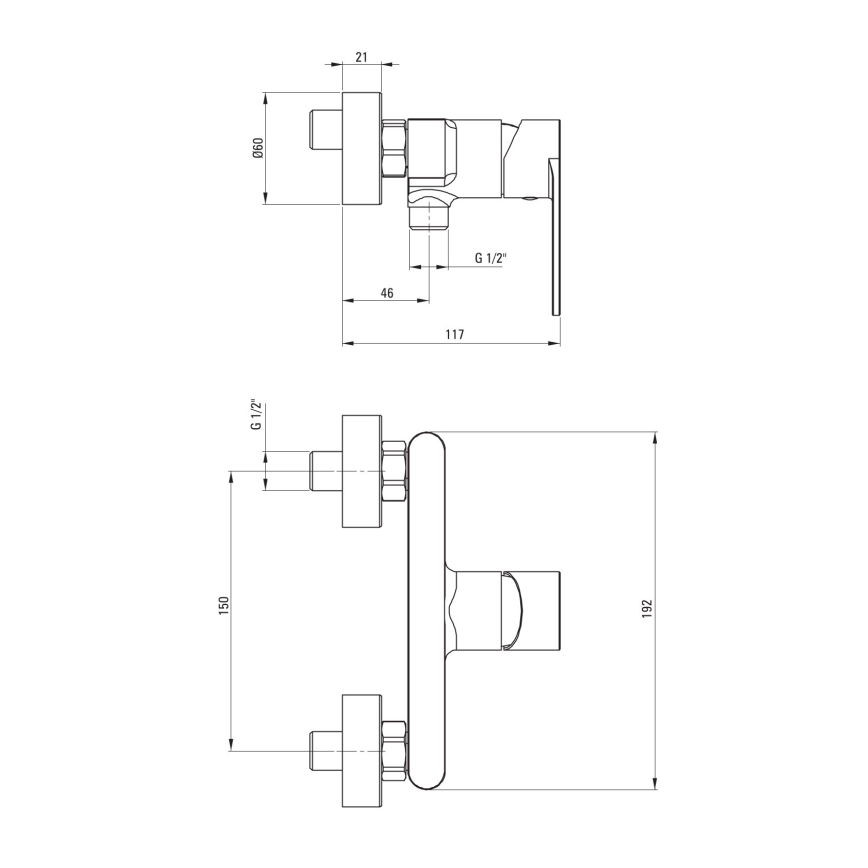 Deante BGA_N40M - Duscharmatur ALPINIA schwarz