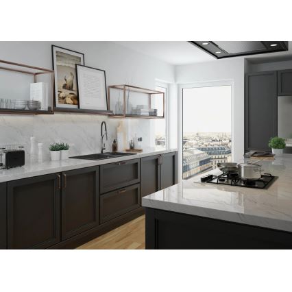 Deante BGB_B720 - Spültischarmatur mit flexiblem Auslauf GERBERA schwarz/chrom