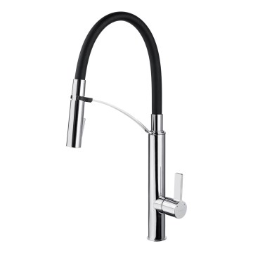 Deante BGB_B720 - Wasserhahn/Armatur mit flexiblem Arm GERBERA schwarz/Chrom