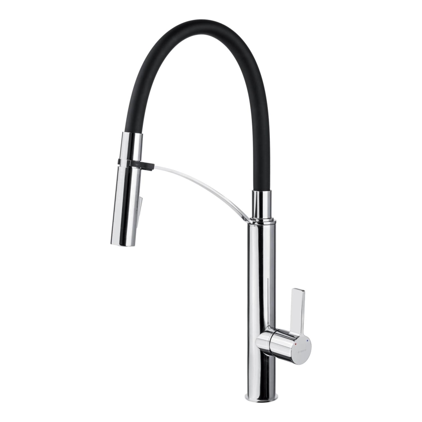 Deante BGB_B720 - Wasserhahn/Armatur mit flexiblem Arm GERBERA schwarz/Chrom