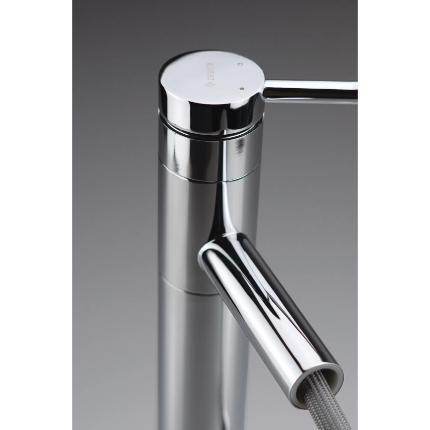 Deante BGE_022K - Waschtischarmatur ORA mit ausziehbarer Brause, Ausladung 30,9 cm, Hochglanz-Chrom