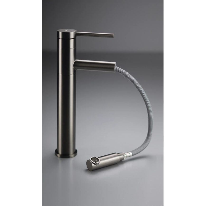 Deante BGE_D22K - Waschtischarmatur mit ausziehbarem Brausekopf ORA 30,9 cm Titan