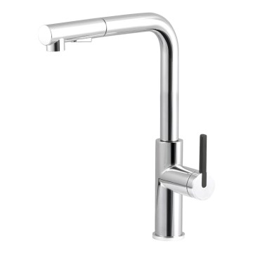 Deante BKM_073M - Wasserhahn/Armatur mit ausziehbarer Sprühvorrichtung MOMI glänzendes Chrom