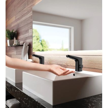 Deante BQH_N28V - Berührungslose Waschbeckenarmatur HIACYNT 230/6V schwarz