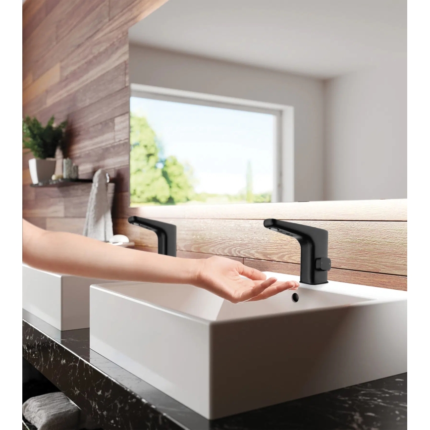 Deante BQH_N29V - Berührungslose Waschtischarmatur mit Temperaturregelung HIACYNT 230/6V schwarz