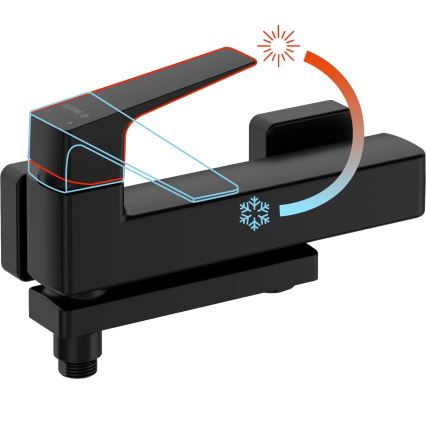 Deante BQL_N12M - Klappbare Wannenarmatur BLUR schwarz