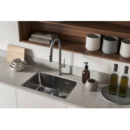 Deante BQO_D72M - Wasserhahn/Armatur mit ausziehbarer Sprühvorrichtung OLFATO Titanium