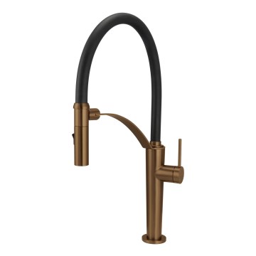 Deante BRC_C72M - Wasserhahn/Armatur mit flexiblem Arm CORDA gebürstet bronzen