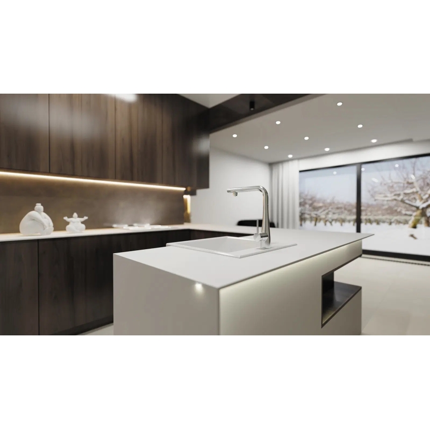 Deante BRE_075M - Spültischarmatur mit ausziehbarer Brause ERIDAN Hochglanzchrom