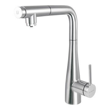 Deante BRE_075M - Wasserhahn/Armatur mit ausziehbarer Sprühvorrichtung ERIDAN glänzendes Chrom