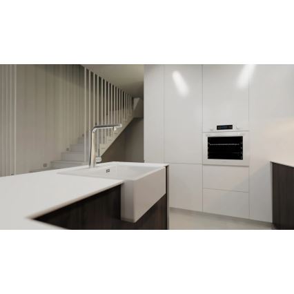 Deante BRE_075M - Wasserhahn/Armatur mit ausziehbarer Sprühvorrichtung ERIDAN glänzendes Chrom