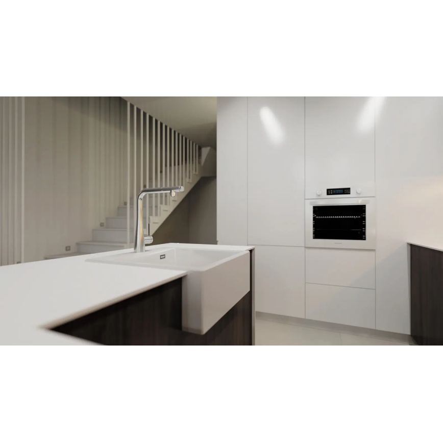 Deante BRE_075M - Wasserhahn/Armatur mit ausziehbarer Sprühvorrichtung ERIDAN glänzendes Chrom
