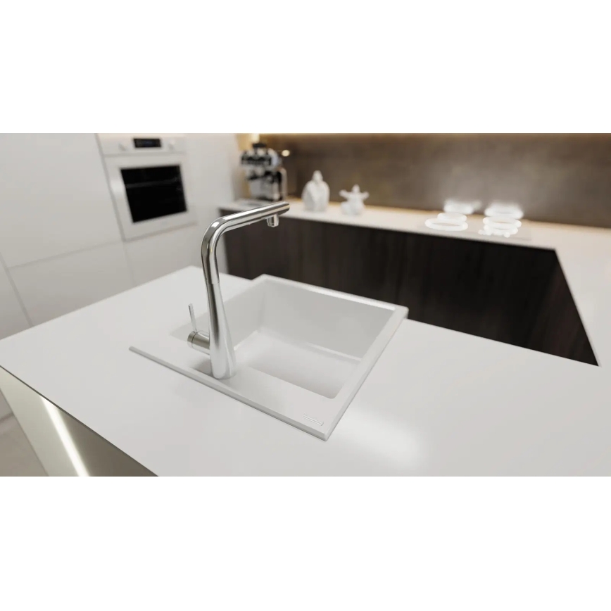 Deante BRE_075M - Wasserhahn/Armatur mit ausziehbarer Sprühvorrichtung ERIDAN glänzendes Chrom