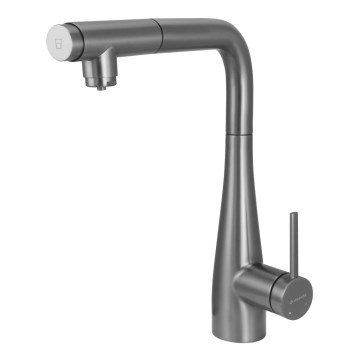 Deante BRE_D75M - Wasserhahn/Armatur mit ausziehbarer Sprühvorrichtung ERIDAN Titanium