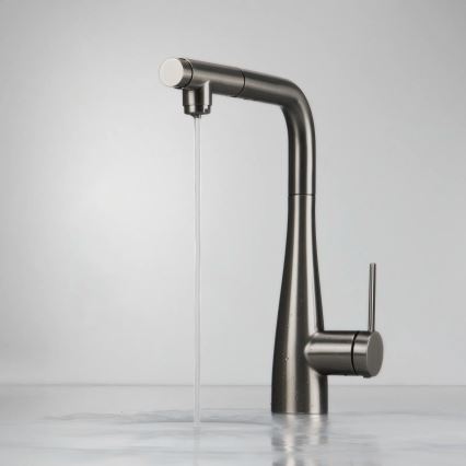 Deante BRE_D75M - Wasserhahn/Armatur mit ausziehbarer Sprühvorrichtung ERIDAN Titanium
