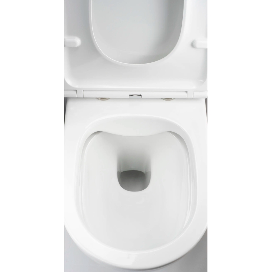 Deante CGRD6ZPW - Wandhängendes WC mit SoftClose-Sitz ROUND Keramik/Weiß