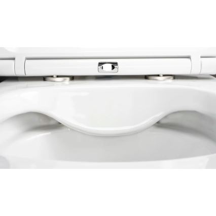 Deante CGRD6ZPW - Wandhängendes WC mit SoftClose-Sitz ROUND Keramik/Weiß