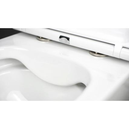 Deante CGRD6ZPW - Wandhängendes WC mit SoftClose-Sitz ROUND Keramik/Weiß