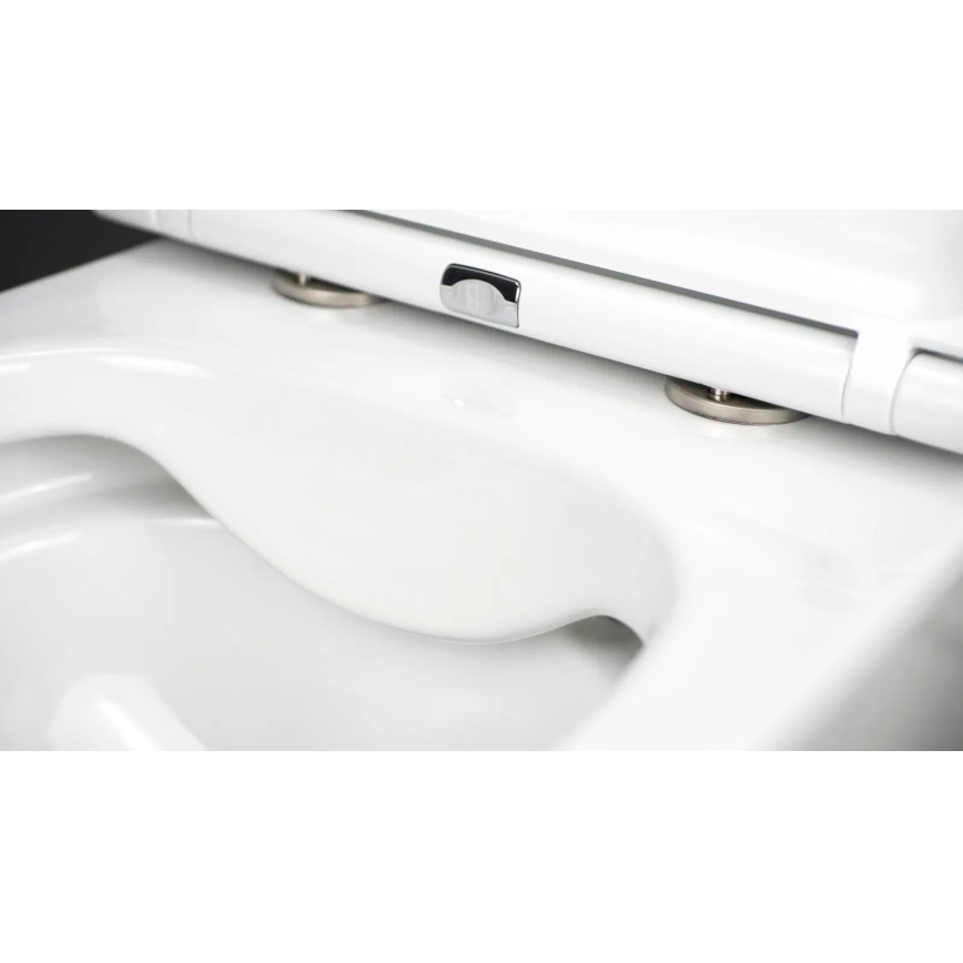 Deante CGRD6ZPW - Wandhängendes WC mit SoftClose-Sitz ROUND Keramik/Weiß