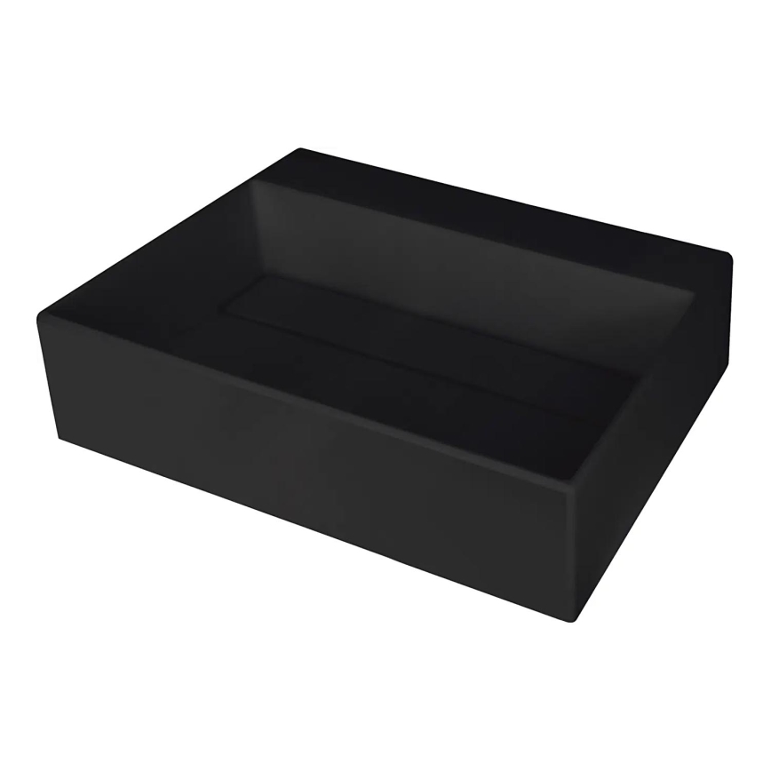 Deante CQR_NU5M - Aufsatzwaschbecken CORREO 40x50 cm Granit/schwarz
