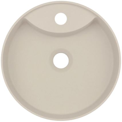 Deante CQS_5U4B - Aufsatzwaschbecken mit Hahnloch SILIA Ø 36 cm Granit/Beige