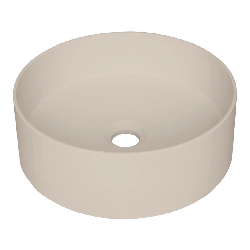 Deante CQS_5U4S - Aufsatzwaschbecken SILIA d 36 cm Granit/beige