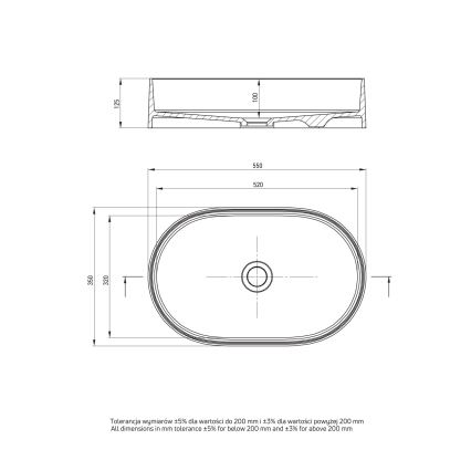 Deante CQS_5U6S - Aufsatzwaschbecken SILIA 35x55 cm Granit/Beige