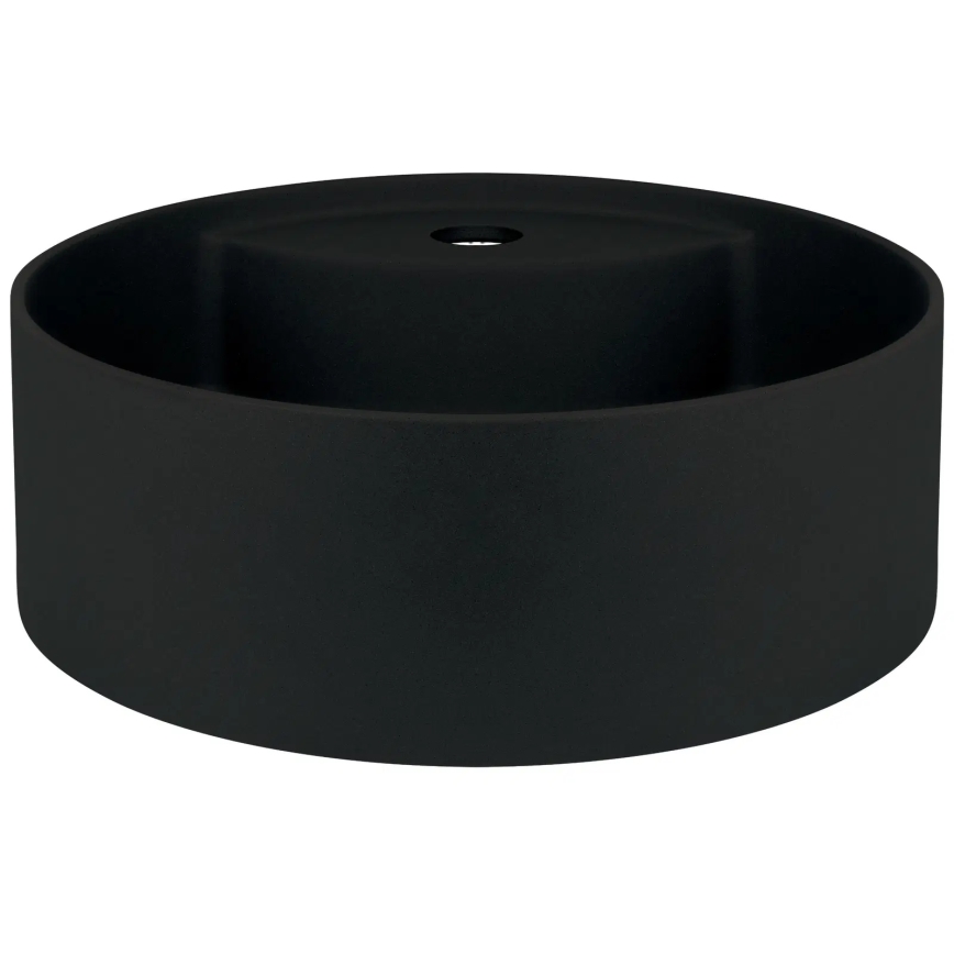 Deante CQS_NU4B - Aufsatzwaschbecken mit Hahnloch SILIA Ø 36 cm Granit/Schwarz