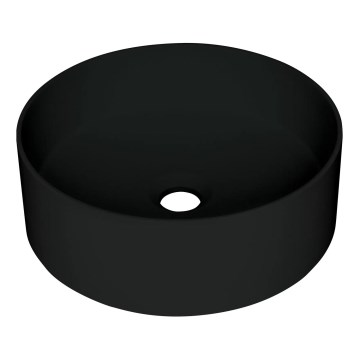 Deante CQS_NU4S - Aufsatzwaschbecken SILIA Ø 36 cm Granit/Schwarz