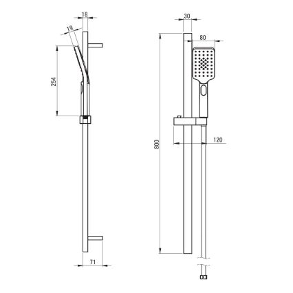 Deante NGA_052K - Duschgarnitur ALPINIA, glänzender Chrom