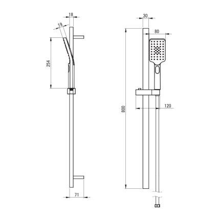 Deante NGA_N52K - Duschgarnitur ALPINIA schwarz