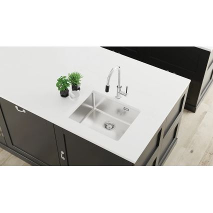 Deante ZPO_010B - Küchenspüle OLFATO 50,5x55 cm gebürstet Stahl
