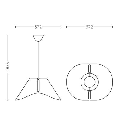 Decken-Hängeleuchte E27/60W/230V