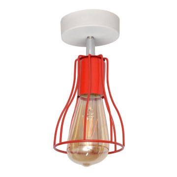 Decken-Kronleuchter TUBE II 1xE27/15W/230V rot