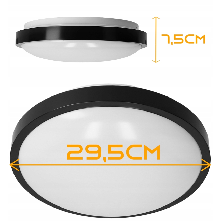 Deckenleuchte 2x E27, max. 40 W, 230 V, Ø 29,5 cm, schwarz