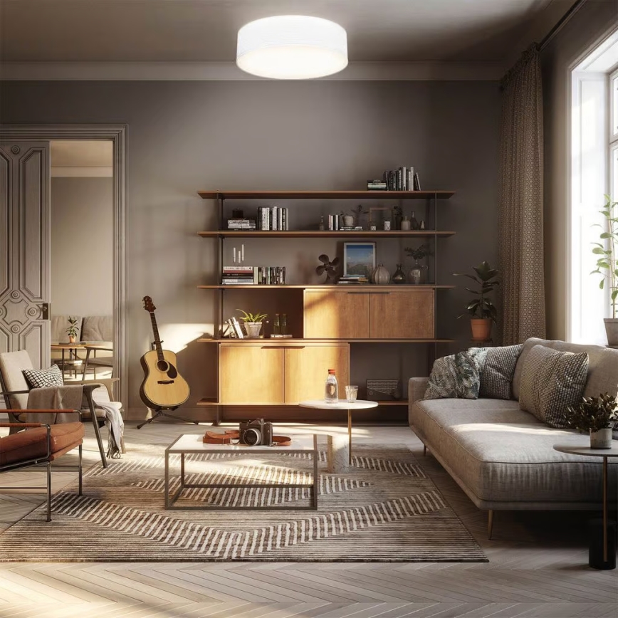 Deckenleuchte 2×E27/40W/230V, Ø 38 cm, weiß