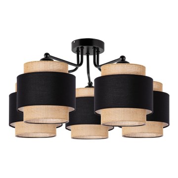 Deckenleuchte 5xE27/60W/230V Beige